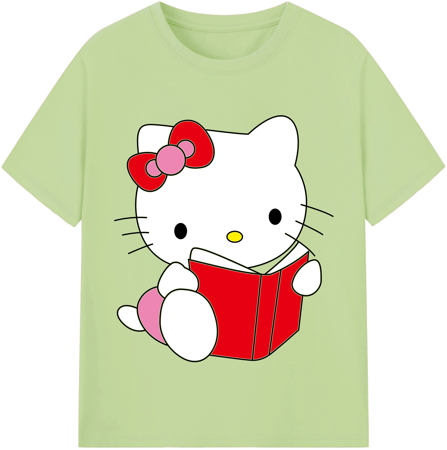 （画像用） Hello Kitty ハローキティ 綿100％半袖Tシャツ（フロントプリント）